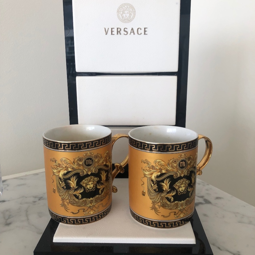 Two Versace-Like coffee mugs